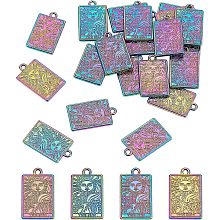 DICOSMETIC 20Pcs The Sun Tarot Pendants Rider Waite Pendant Tarot Card Pendant Astrology Divination Charm Retro Vintage Pendant Alloy Pendants for DIY Necklace Jewelry Making, Hole: 1.8mm