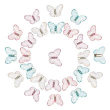 CHGCRAFT 40Pcs 4Colors Butterfly Crocodile Hair Clip Acrylic Alligator Hair Clips with Iron Clip Butterfly Hair Clips for Women's Girls Hair Accessories, 31x41x12mm.