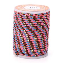 Honeyhandy 4-Ply Cotton Cord, Handmade Macrame Cotton Rope, for String Wall Hangings Plant Hanger, DIY Craft String Knitting, Colorful, 1.5mm, about 4.3 yards(4m)/roll