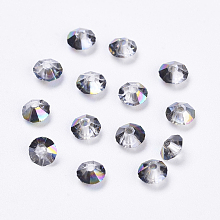 Honeyhandy Imitation Austrian Crystal Beads, Grade AAA, Faceted, Bicone, Colorful, 4.5x2.5mm, Hole: 0.7~0.9mm