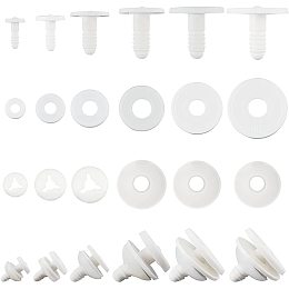 PandaHall Elite 36 Sets Craft Joints, Double Layer Safety Joint 6 Sizes Moveable Animal Joints Limbs Head Connect Joints for Teddy Bear Crochet Amigurumi Animals Model Making DIY Crafts