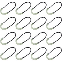 CHGCRAFT 30Pcs Luminous Plastic Zipper Pulls Zipper Pulls Cord Extender Zipper Pull Replacement Zipper Tab Tags Cord Extension Fixer for Luggage, Backpacks, Jackets, Purses, Handbags