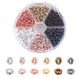 CHGCRAFT 900Pcs 6 Colors Plastic Spacer Beads, Rondelle, Mixed Color, 6x2mm, Hole: 2.3mm, 150pcs/color