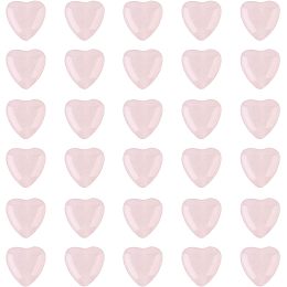 OLYCRAFT 32pcs 12mm Natural Rose Quartz Heart Shape Carved Pink Quartz Beads with Hole Gemstone Loose Beads Strands for Necklace Bracelet Earring DIY Jewelry Making