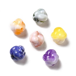 Honeyhandy Two Tone Opaque Acrylic Beads, Cloud, Mixed Color, 12x12x12mm, Hole: 1.6mm, about 810pcs/500g