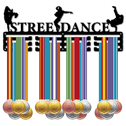 CREATCABIN Street Dance Medal Hanger Display Sports Medal Holder Over 60+ Medals Award Iron Holder Rack Frame Wall Mounted Hanging for Medalist Dancer Gymnastics Marathon Athlete Gift 15.7 x 5.9 Inch