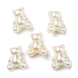 Honeyhandy ABS Imitation Pearl Beads, Bear, 13.5x11.5x7.5mm, Hole: 4x3mm