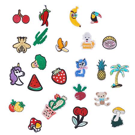 NBEADS 23PCS Iron On Patches Embroidered Patches Applique Kit Sew On Patches Stickers Clothing, Jackets, Backpacks, Jeans