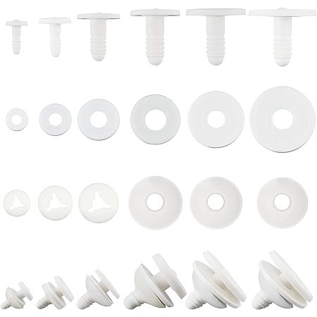 PandaHall Elite 36 Sets Craft Joints, Double Layer Safety Joint 6 Sizes Moveable Animal Joints Limbs Head Connect Joints for Teddy Bear Crochet Amigurumi Animals Model Making DIY Crafts