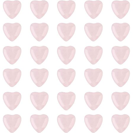 OLYCRAFT 32pcs 12mm Natural Rose Quartz Heart Shape Carved Pink Quartz Beads with Hole Gemstone Loose Beads Strands for Necklace Bracelet Earring DIY Jewelry Making