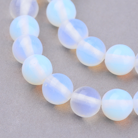 Honeyhandy Opalite Beads Strands, Round, 8~8.5mm, Hole: 1mm, about 47pcs/strand, 15.5 inch