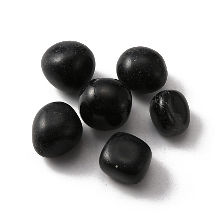 OLYCRAFT Natural Black Obsidian Beads, Tumbled Stone, No Hole/Undrilled, Nuggets, 20~28x21x19~23mm, about 6pcs/bag