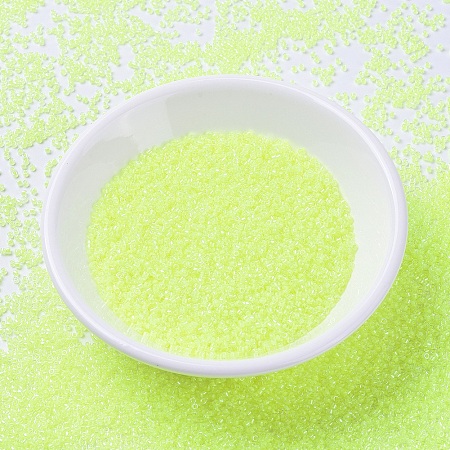 MIYUKI Delica Beads, Cylinder, Japanese Seed Beads, 11/0, (DB2031) Luminous Lime Aid, 1.3x1.6mm, Hole: 0.8mm; about 2000pcs/10g