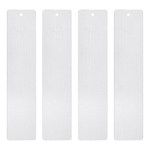 Stainless Steel Brushed Blank Bookmarks, with Chinese Knot Tassel Pendant Decoration, Stainless Steel Color, 254mm