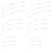 SUPERFINDINGS 60Pcs 3 Styles 304 Stainless Steel Hook Trigger, Spring Fishing Hook Setter, Bait Bite Triggers, The Hook to Catch The Fish Automatically, Stainless Steel Color, 20pcs/style