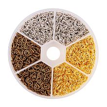 PandaHall Elite About 2550 Pcs Iron Oval Open Jump Rings Chainmail Link 6x4mm Wire 21-Gauge for Jewelry Findings 3 Colors