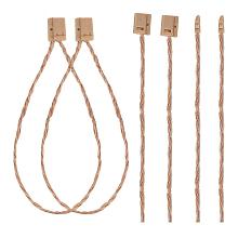 PandaHall Elite About 1200pcs 7 Inch Hang Tag Fasteners Price Tag String Hemp Twine Snap Locks Pin Security Loop for Stores Jewelry Merchandise Clothing