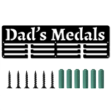 CREATCABIN Dad's Medals Holder Sport Athlete Medals Hanger Display Stand Wall Mount Running Swimming for Home Badge 3 Rung Medalist Runner Soccer Gymnastics Over 60 Medals Olympic