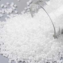 TOHO Round Seed Beads, Japanese Seed Beads, (41) Opaque White, 11/0, 2.2mm, Hole: 0.8mm, about 1103pcs/10g