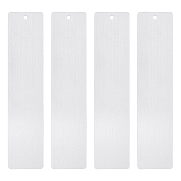 Stainless Steel Brushed Blank Bookmarks, with Chinese Knot Tassel Pendant Decoration, Stainless Steel Color, 254mm