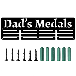 CREATCABIN Dad's Medals Holder Sport Athlete Medals Hanger Display Stand Wall Mount Running Swimming for Home Badge 3 Rung Medalist Runner Soccer Gymnastics Over 60 Medals Olympic