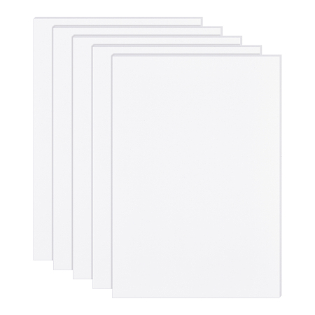 BENECREAT Sponge EVA Sheet Foam Paper Sets, With Adhesive Back, Antiskid, Rectangle, White, 30x21x0.15cm