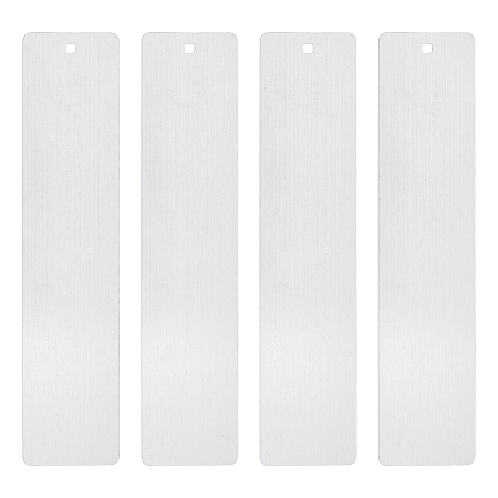 Stainless Steel Brushed Blank Bookmarks, with Chinese Knot Tassel Pendant Decoration, Stainless Steel Color, 254mm
