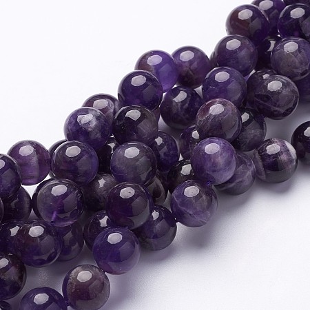 Arricraft 15 inches Round Natural Amethyst Beads Strands, 12mm, Hole: 1mm, about 33pcs/strand