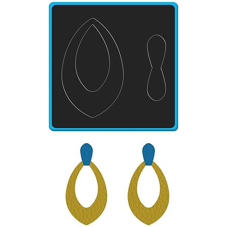 ARRICRAFT Earring Cutting Dies Leather Geometry Earrings Die Cuts Metal Earring Die Cuts for Making Earrings DIY Crafts Scrapbooking Photo Album 6x6in