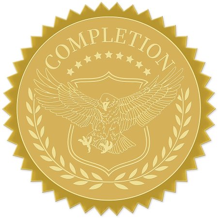 CRASPIRE Gold Foil Certificate Seals Eagle Self Adhesive Embossed Stickers 100pcs for Invitations Certification Graduation Notary Seals Corporate Seals Personalized Monogram Emboss