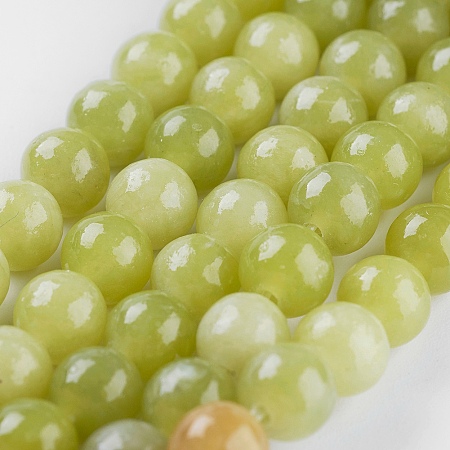 Arricraft Natural Peridot Beads Strands, Round, 6mm, Hole: 0.8mm, about 60pcs/strand, 14.9 inches(38cm)
