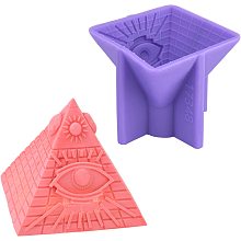 SUPERFINDINGS 1pc 84x82mm Pyramid Shape DIY Candle Mold All-Seeing Eye Triangle Silicone Mold Resin Casting Mold for Resin Soap Candle Making Parties