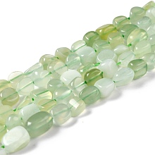 Honeyhandy Natural New Jade Beads Strands, Nuggets, Tumbled Stone, 5~8.5x5.5~7x3.5~4mm, Hole: 0.7mm, about 64pcs/strand, 16.34 inch(41.5cm)