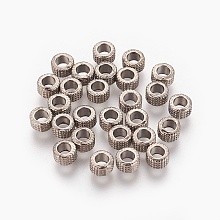 Honeyhandy Tibetan Style Alloy Spacer Beads, Lead Free & Cadmium Free, Gunmetal Color, 3x5mm, Hole: 3mm