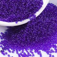 Honeyhandy MIYUKI Round Rocailles Beads, Japanese Seed Beads, 15/0, (RR151) Transparent Cobalt, 1.5mm, Hole: 0.7mm, about 5555pcs/10g