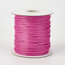 Honeyhandy Eco-Friendly Korean Waxed Polyester Cord, Camellia, 2mm, about 90yards/roll(80m/roll)