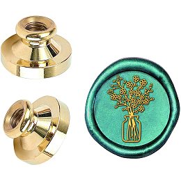 ARRICRAFT  Wax Seal Stamp Head 0.98" A Bunch of Flowers Pattern Removable Brass Sealing Wax Stamp Head Personality for Decoration of Invitation Cards Greeting Cards Wine Packages