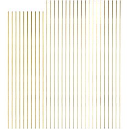 SUPERFINDINGS 30Pcs 2 Sizes Bar Support Rods for DIY Crafts Brass Round Rod Golden Sticks for Clay Doll Makings Metal Dowel Rods for Stacking and Supporting DIY Handwork Rods 200mm-250mm