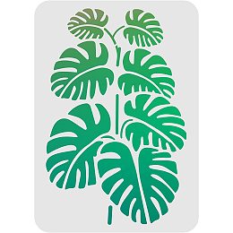 FINGERINSPIRE Leaf Stencils Decoration Template 29.7x21cm/11.6x8.3 inch Plastic Leaves Drawing Painting Stencils Rectangle Reusable Stencils for Painting on Wood, Floor, Wall and Tile