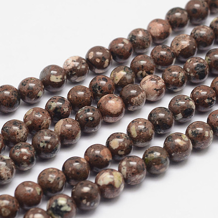 ARRICRAFT Natural Serpentine Beads Strands, Round, 8mm, Hole: 0.8~1mm, about 51pcs/strand, 15.7 inches(400mm)