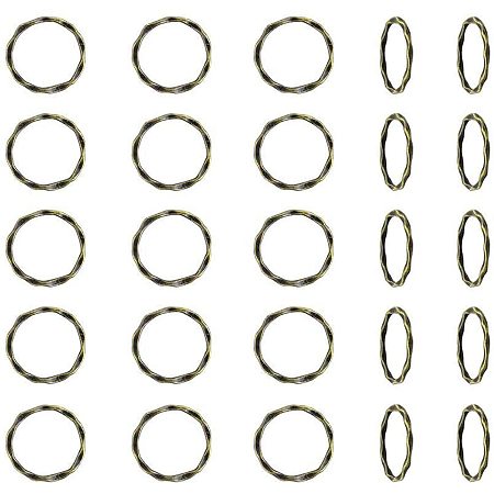 Unicraftale Tibetan Style Linking Rings, Circle Frames, Lead Free and Nickel Free, Antique Bronze, 22x1.5mm, 50pcs/box