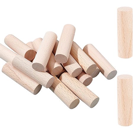 NBEADS 20 Pcs Wooden Craft Blocks Cylinders, 2