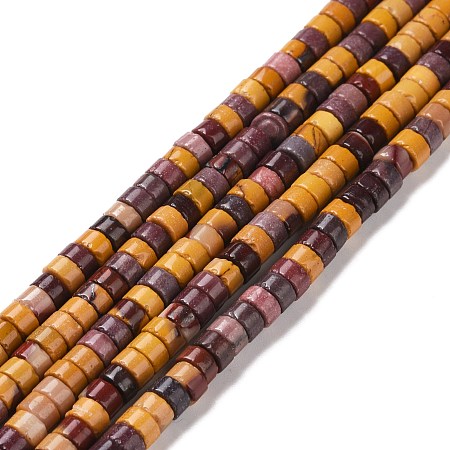 Honeyhandy Natural Mookaite Beads Strands, Heishi Beads, Flat Round/Disc, 4x2mm, Hole: 1mm, about 165~170pcs/strand, 15.28''(38.8cm)