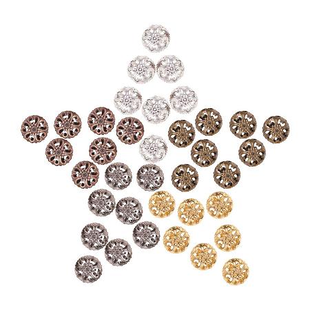 PandaHall Elite 100pcs 5 Color 23mm Iron Round Filigree Beads Hollow Ball Metal Spacer Beads for DIY Necklace Charm Bracelet Jewelry Making