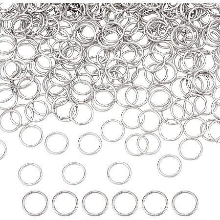 UNICRAFTALE About 500pcs Stainless Steel Jump Rings Open Jump Rings Metal Connector Rings for Jewelry DIY Making 12x1.2mm