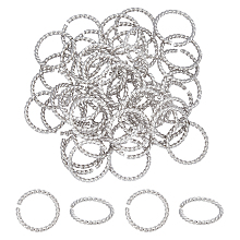 Unicraftale 304 Stainless Steel Open Jump Rings, Stainless Steel Color, 12x1.5mm; Inner Diameter: 12mm, 50pcs/box