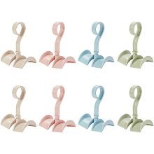 AHANDMAKER 8 Pack Rotating Handbag Hanger for Closet, 4 Color Multi-Function Rotatable Belt Hangers Organizer, Scarf Tie Rack Holder, Closet Storage Organizer for Purses Bags Hats Scarves Belts Ties