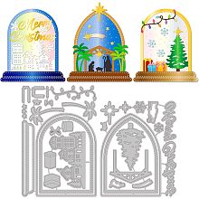 GLOBLELAND Nativity Metal Die Cuts Christmas Window Stamps Dies Nativity Cutting Dies Cut Stencil for DIY Scrapbooking Cards Metal Cutting Die for Photo Album Decor