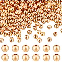 Beebeecraft 1 Box 1000Pcs 2mm Gold Spacer Round Beads 18K Gold Plated Brass Smooth Loose Ball Beads for Bracelet Necklace Jewelry Making Craft Supplies