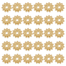 DICOSMETIC 30Pcs Brass Spacer Beads, Long-Lasting Plated, Round, Real 18K Gold Plated, 9x8.5x1mm, Hole: 1.6mm